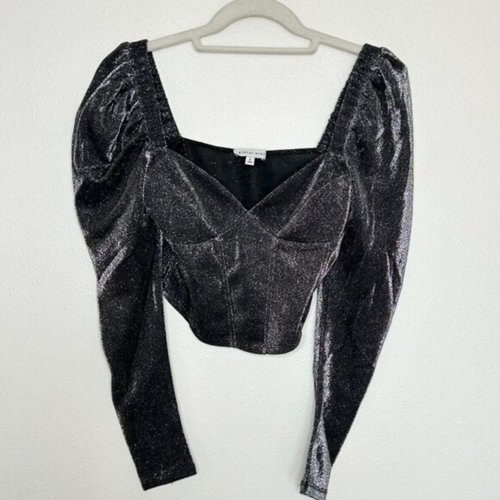 Gianni Bini Black Metallic Women's Blouse